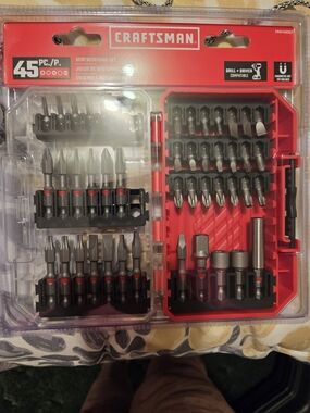 Craftsman 45-Piece Screwdriving Bit Set - Red and Black